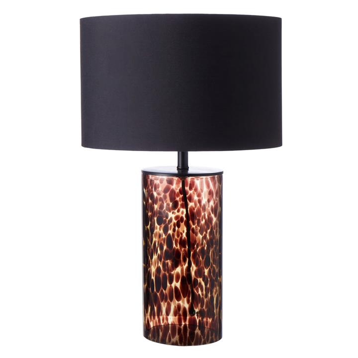 Elston Glass Table lamp in Black by Amalfi by Amalfi Style Sourcebook