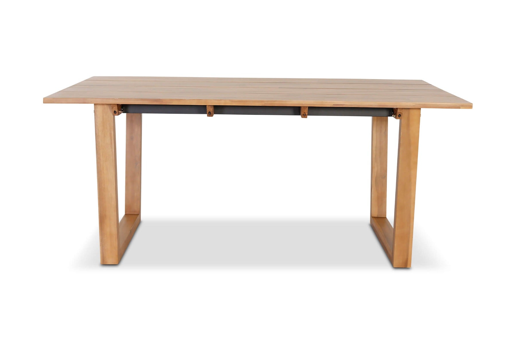 Capri Timber Modern Dining Table, Oak Solid Acacia With A Light Teak
