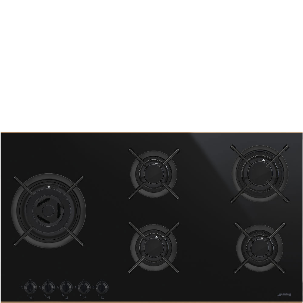 90cm Dolce Stil Novo Gas Cooktop Copper by Smeg Style Sourcebook