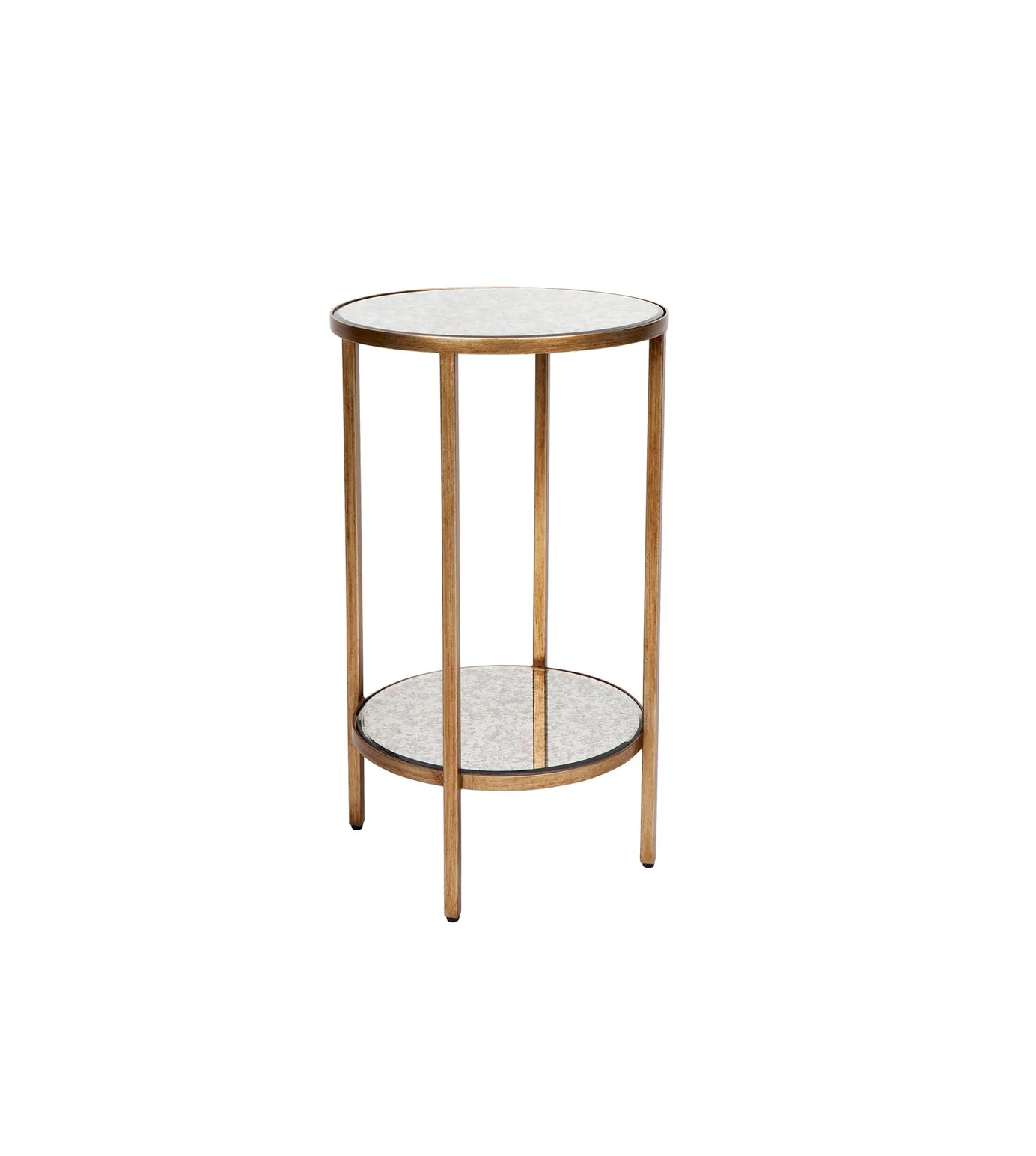 Mirrored Cocktail Side Table Petite Antique Gold 60cm x 35cm by Luxe