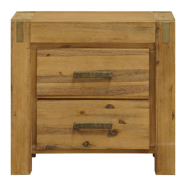Berida Acacia Timber Bedside Table by Rivendell Furniture Style