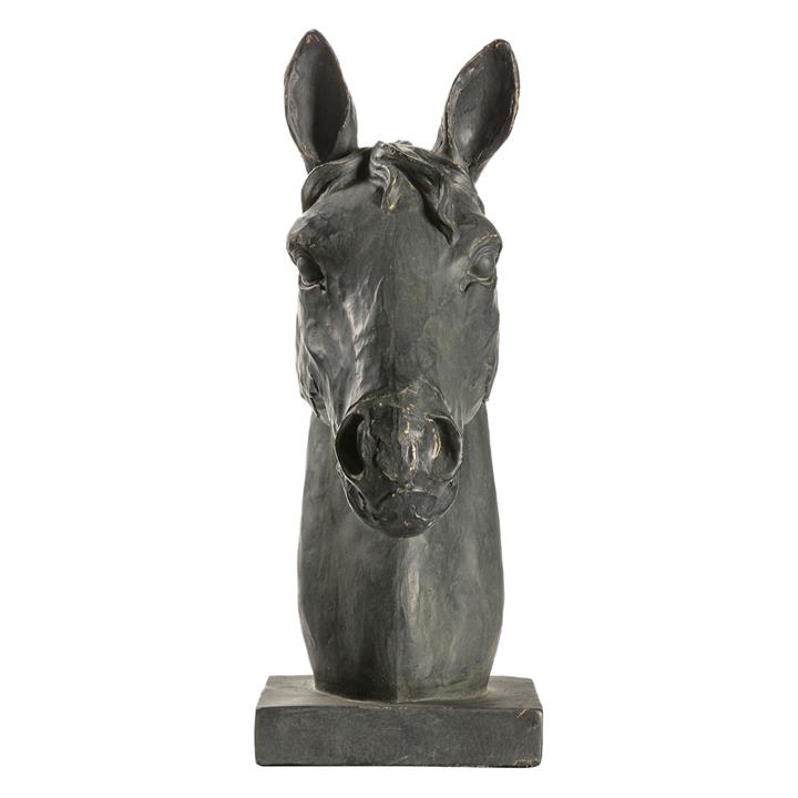 Alastor Horse Head Sculpture in Black by Castle Road Interiors by