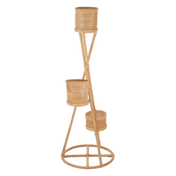 Benson 3Tier Rattan Pot Stand in Natural by Coast to Coast by Coast to