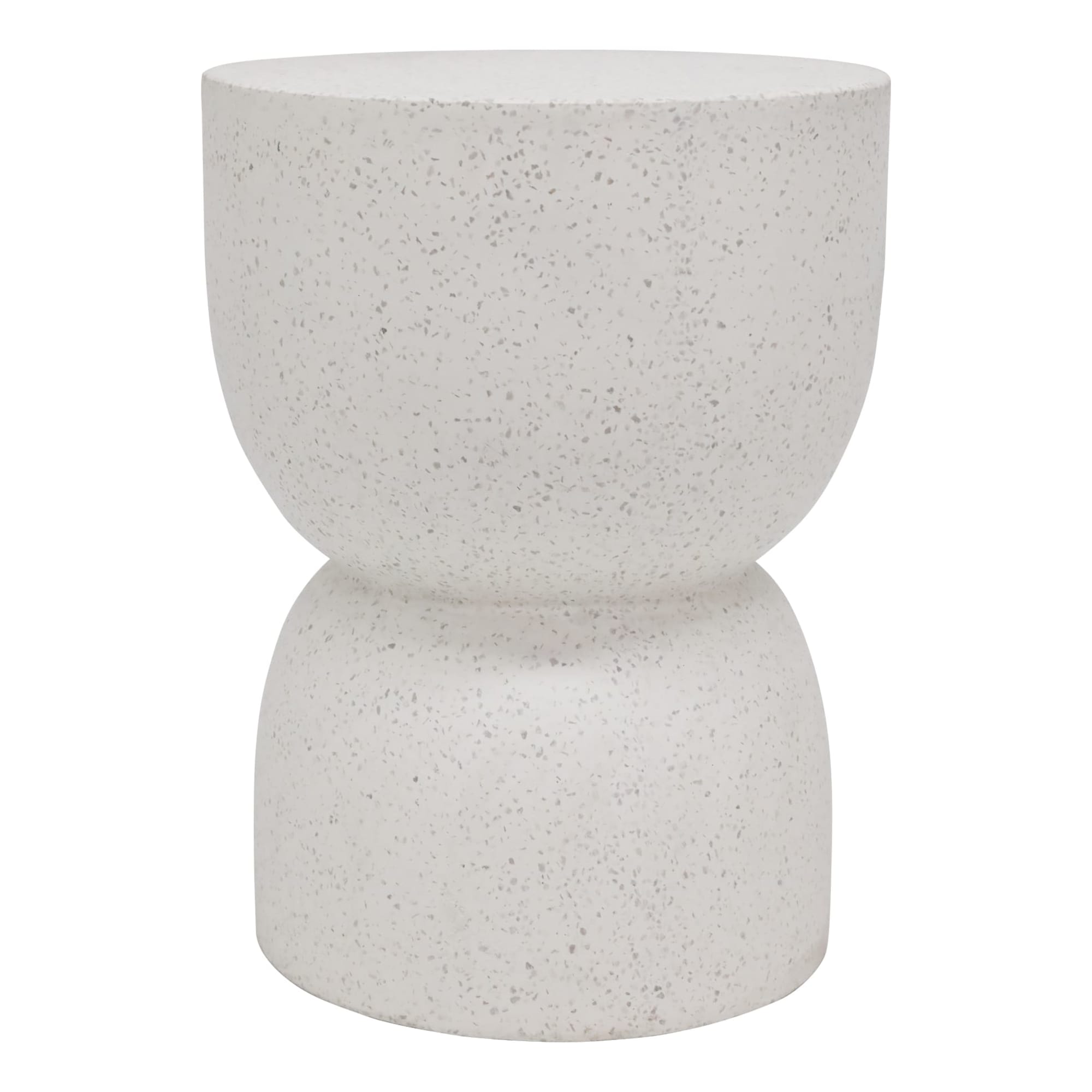 Round Square Stool in Terrazzo White by OzDesignFurniture Style