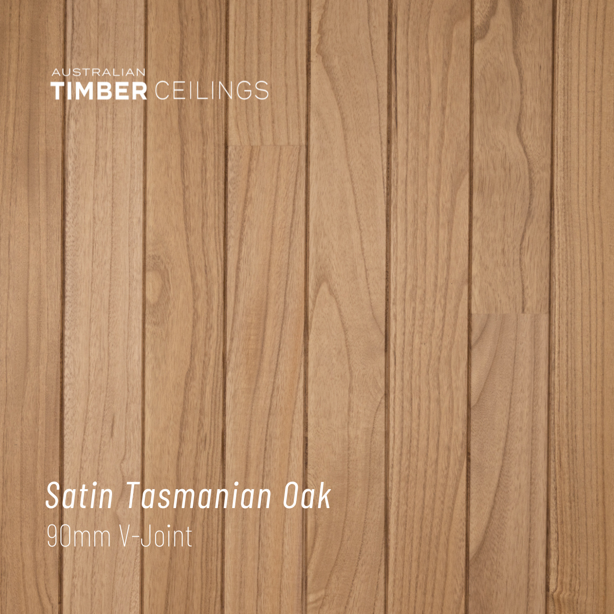 90 VJ Satin Tasmanian Oak by Australian Timber Ceilings Style