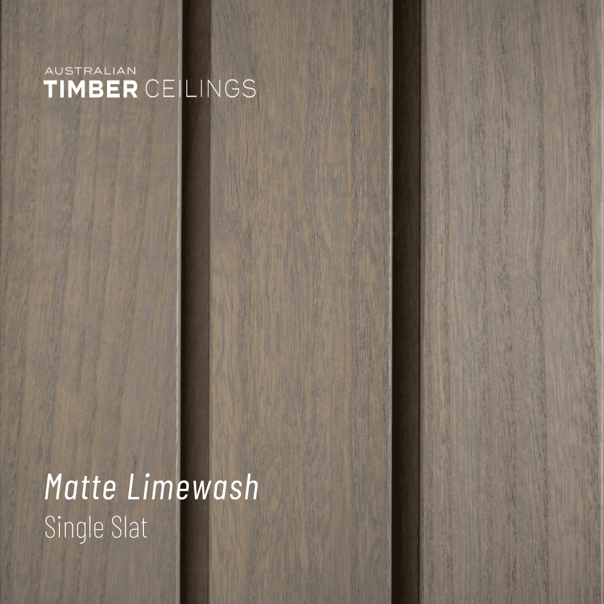 Single Slat Matte Limewash by Australian Timber Ceilings Style
