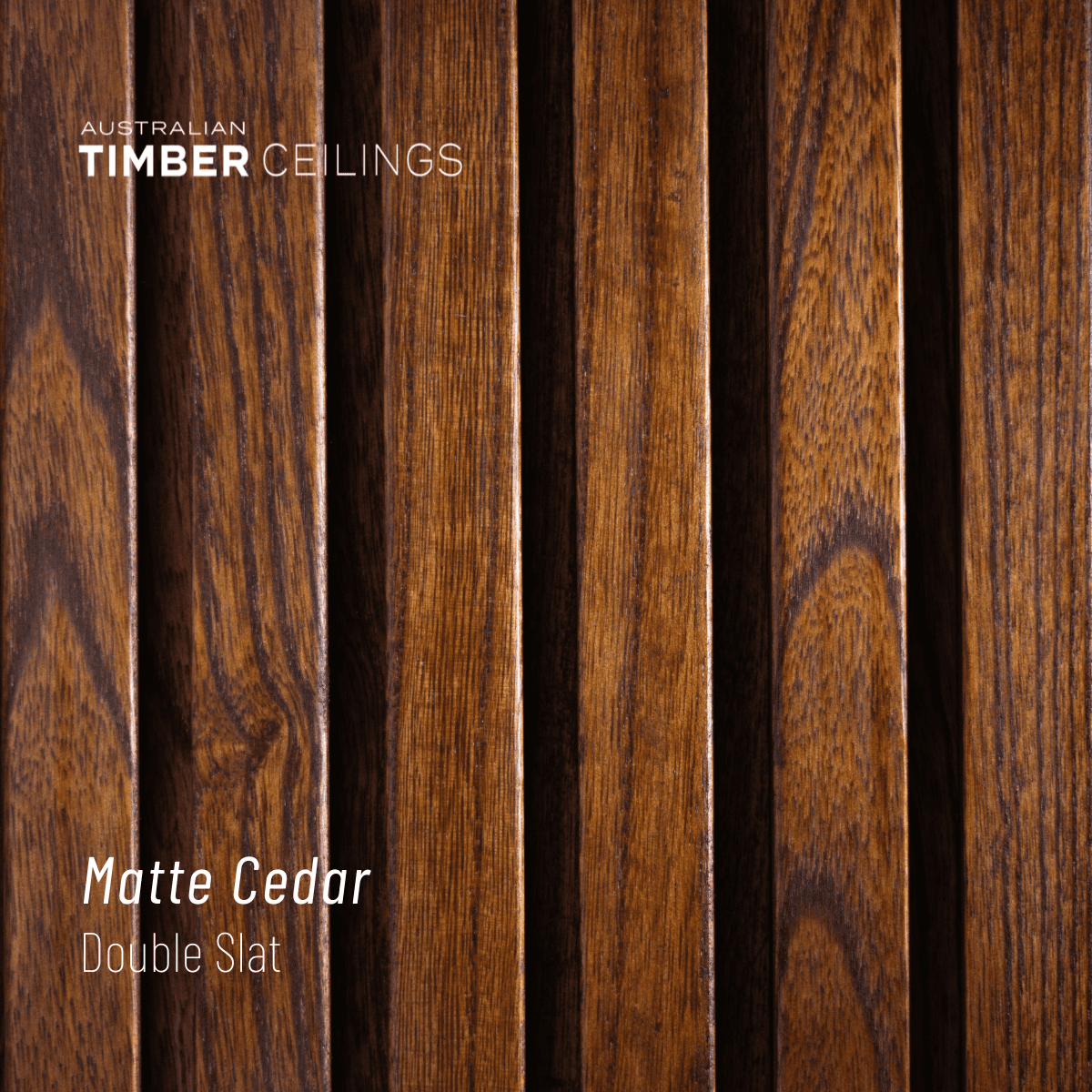 Double Slat Matte Cedar by Australian Timber Ceilings Style Sourcebook