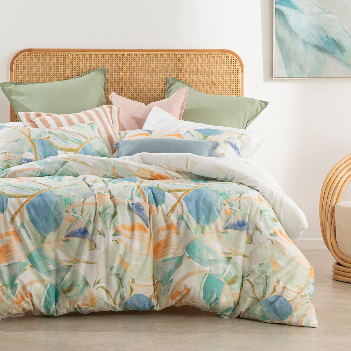 Habitat Marisol Quilt Cover Set Orange Super King Bed Quilt Cover Set