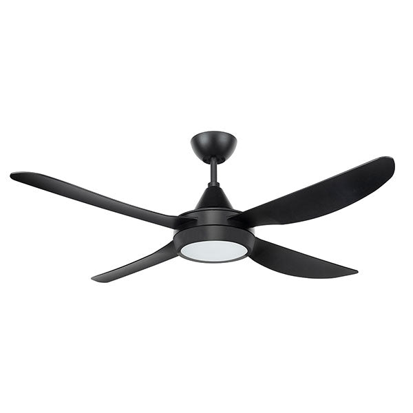 Brilliant Vector II 52in 132cm Ceiling Fan with 18W LED Light Black