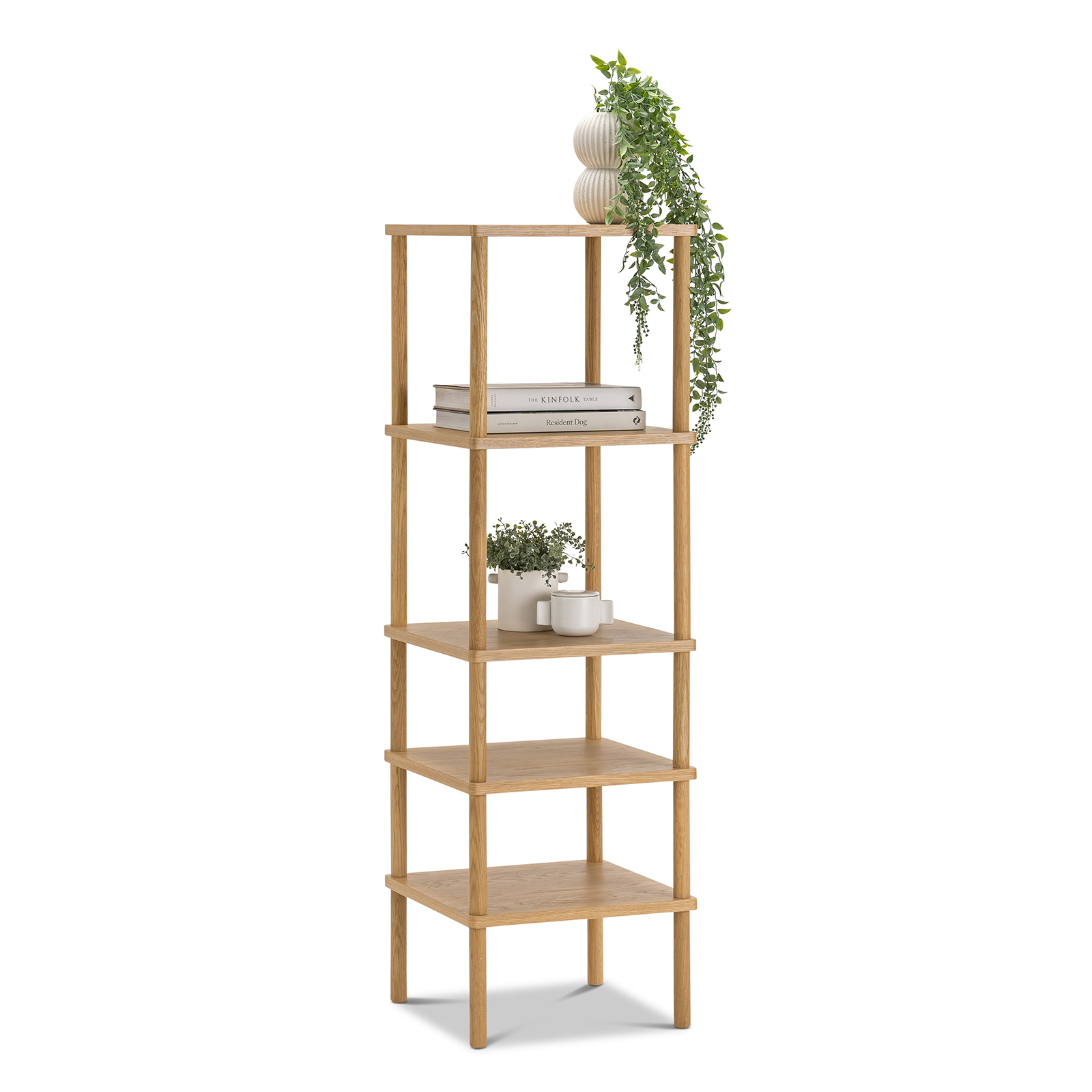Rakie Tall Shelving Unit, Natural Oak by L3 Home Style Sourcebook