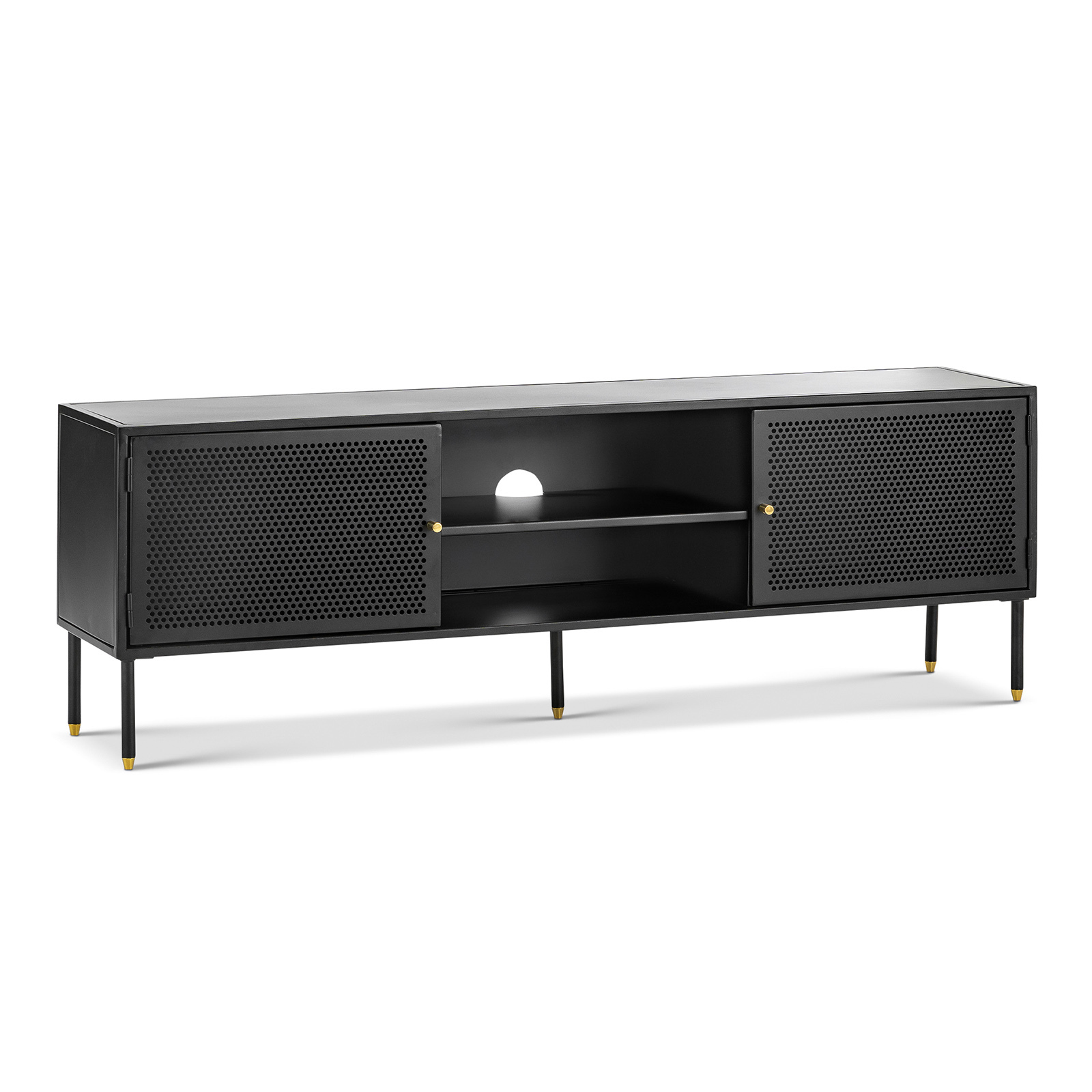 Mesh Steel TV Unit, Matte Black by L3 Home Style Sourcebook