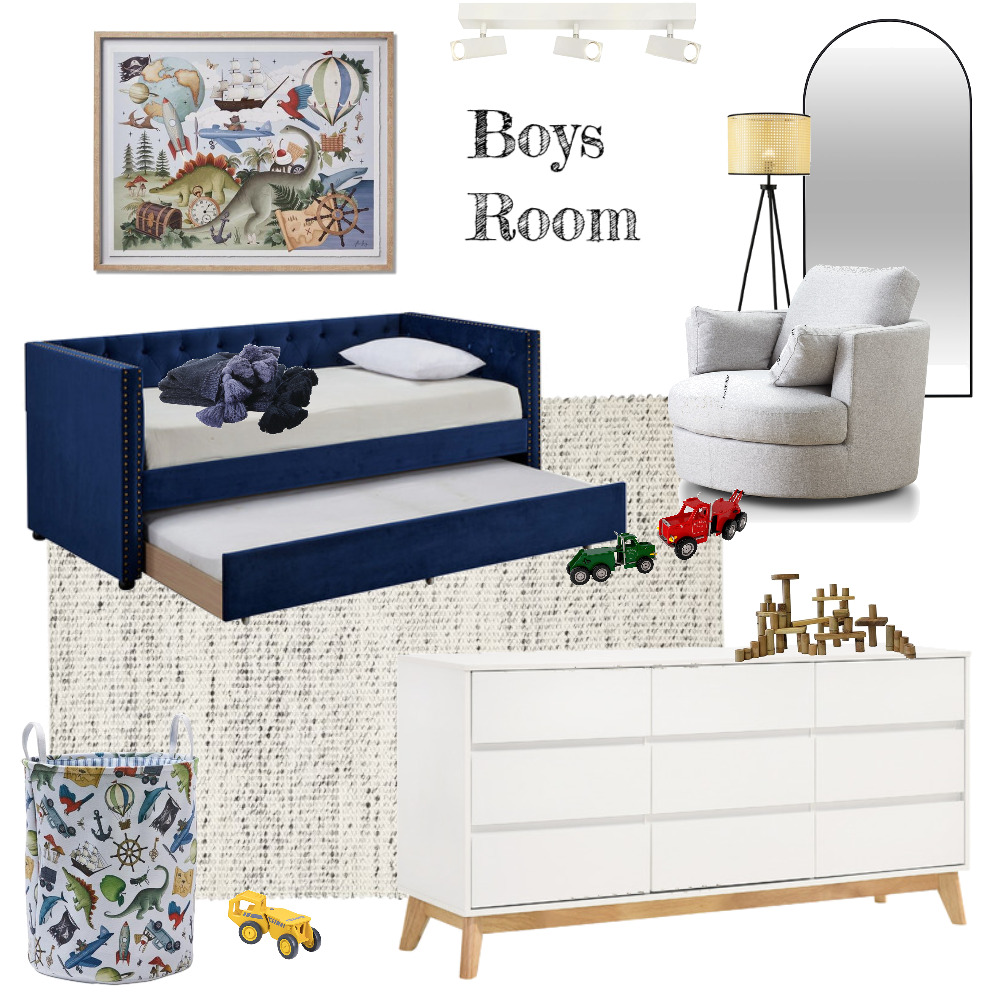 Boys Bedroom Ideas Interior Design Mood Board by celeste - Style Sourcebook