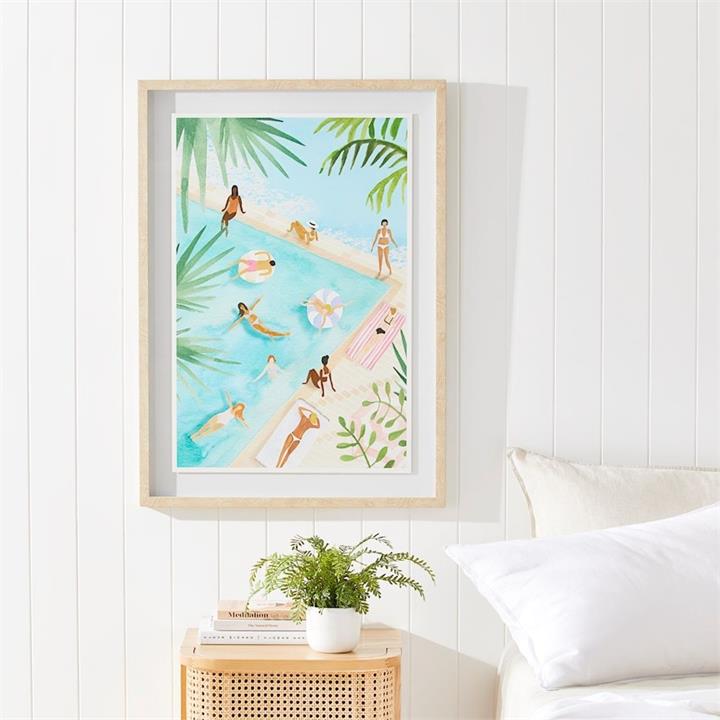 Adairs Summer Living Pool Framed Wall Art Pool by Adairs Style
