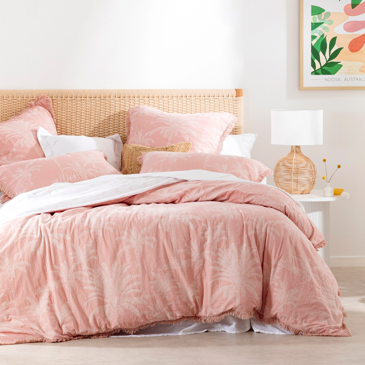 Habitat Palm Spring Quilt Cover Set Pink King Bed Quilt Cover Set by