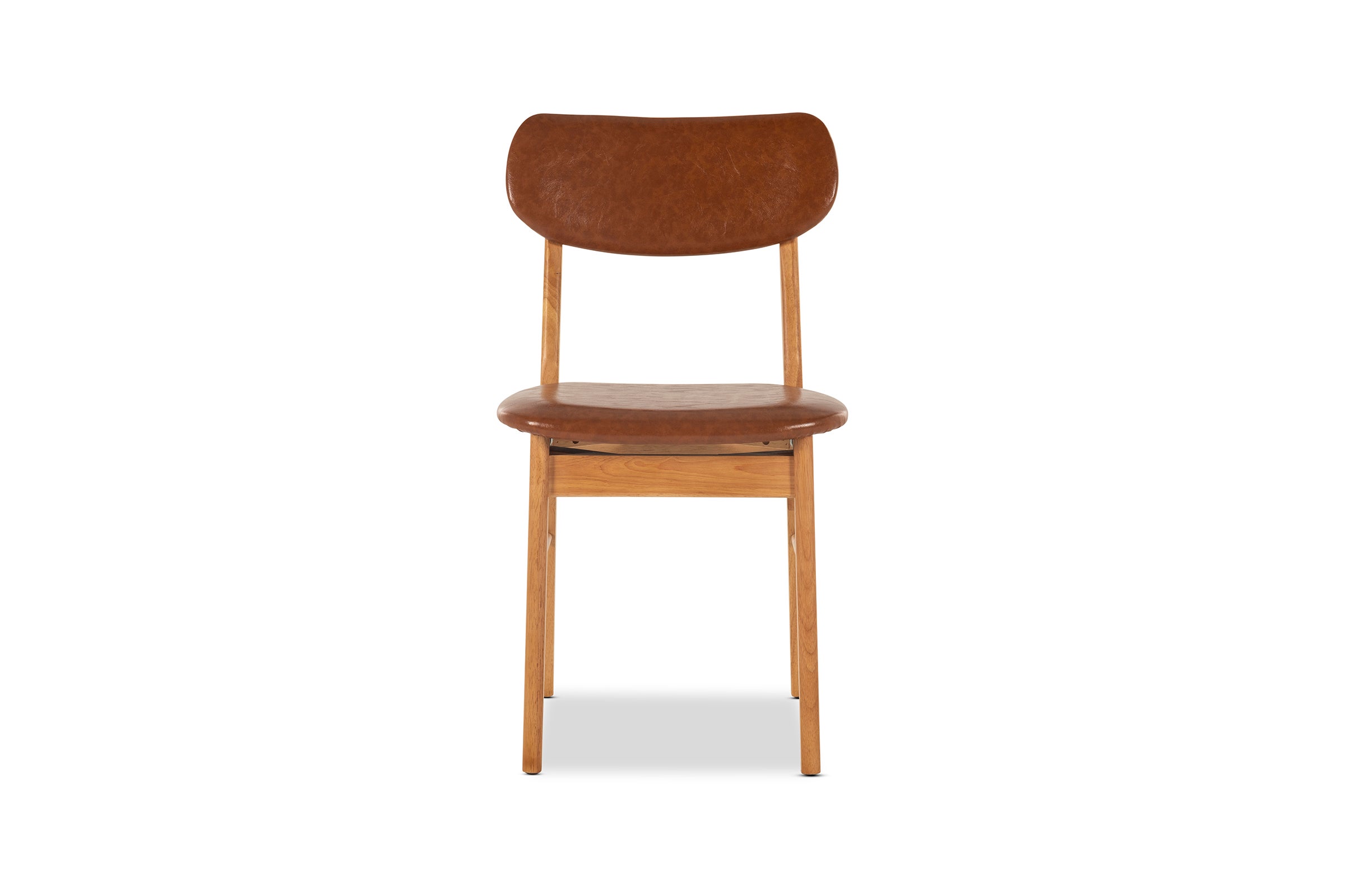 Fraser PU Scandi Dining Chair, Tan, by Lounge Lovers by Lounge Lovers