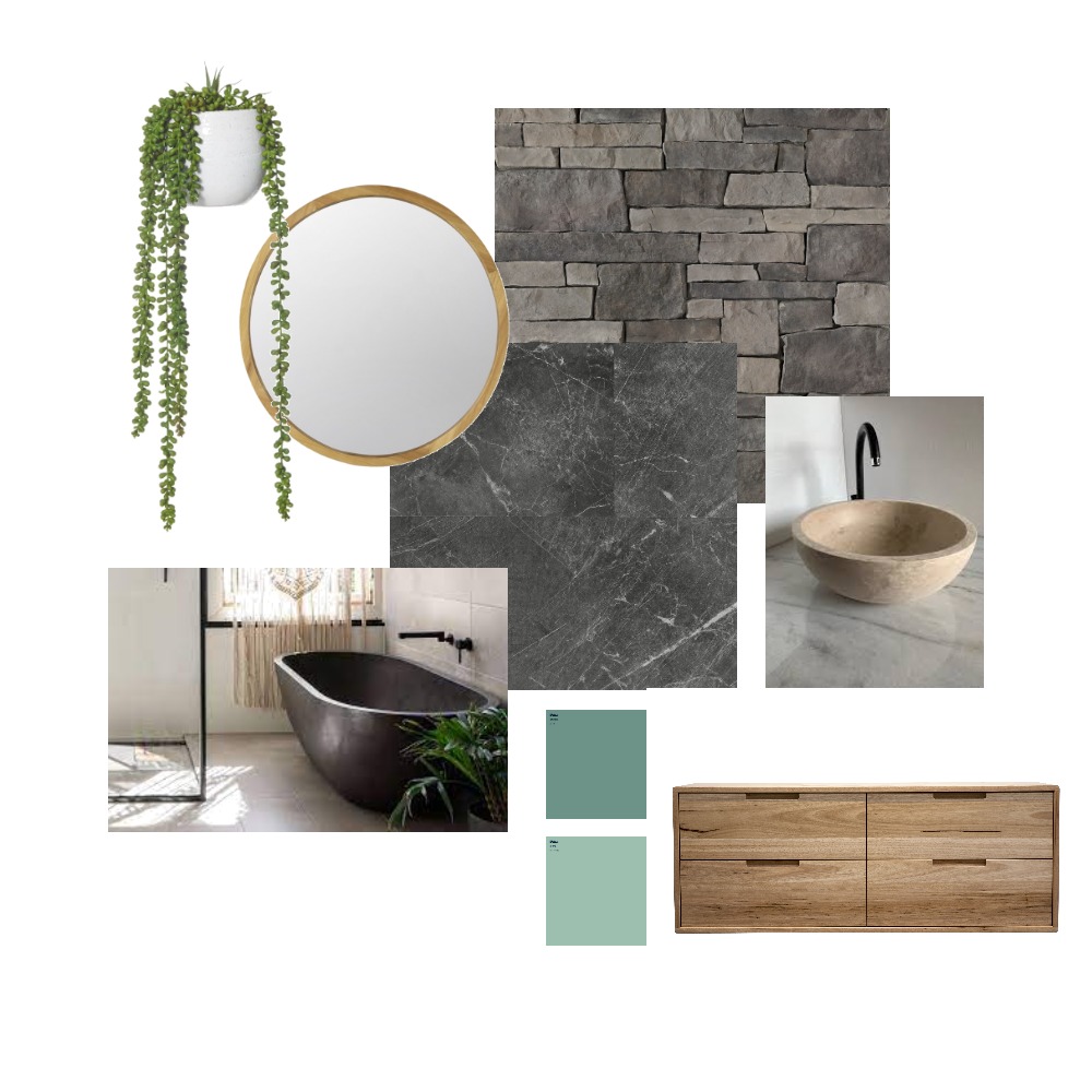 Stone Look Bathroom Interior Design Mood Board by Airlie Tiles Style