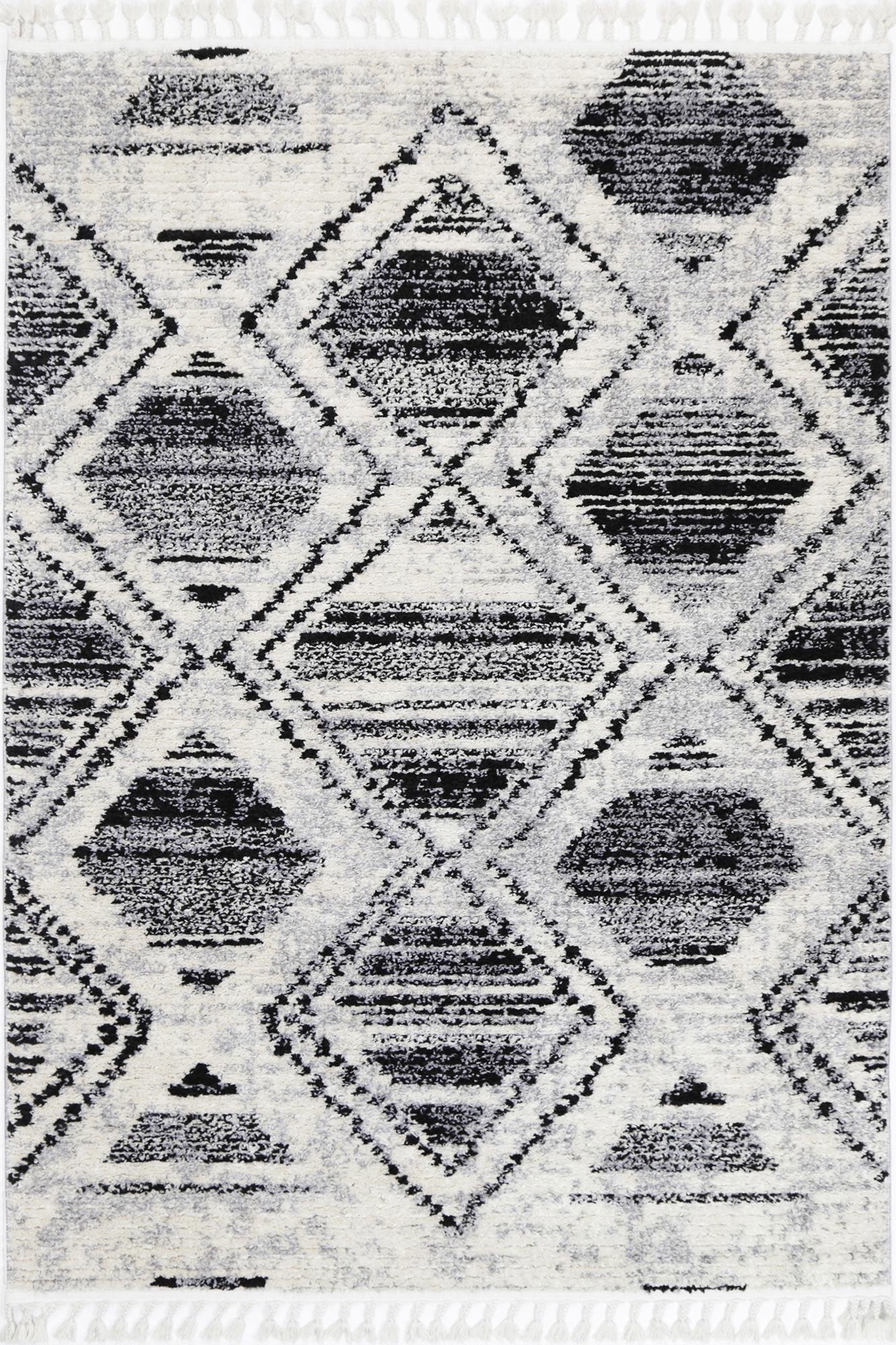 Deano Black White Diamond Rug by Wild Yarn Style Sourcebook