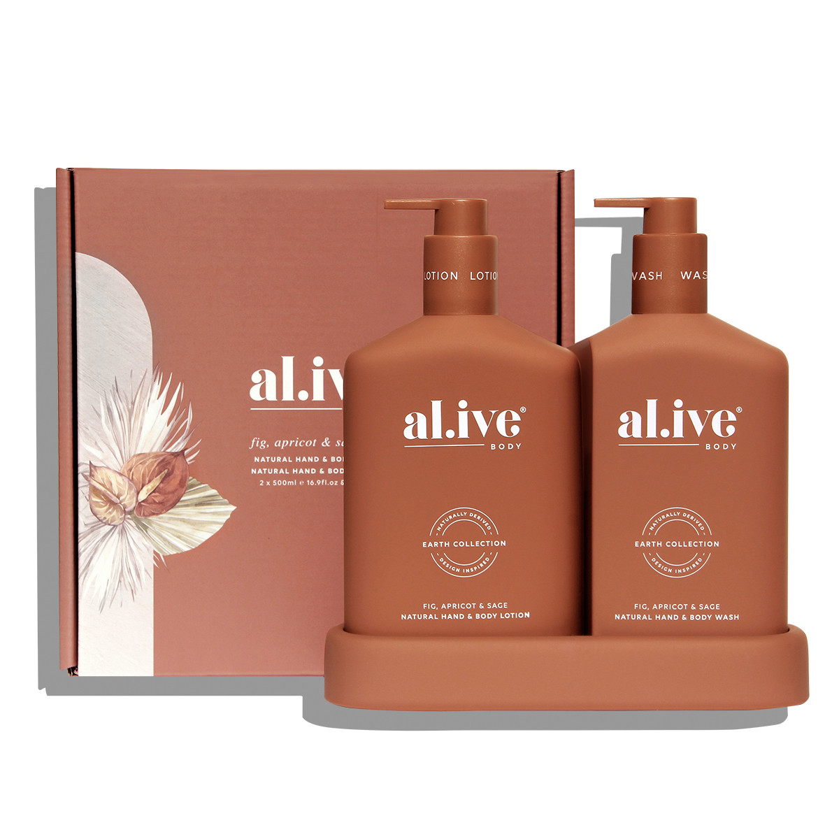 Alive Fig, Apricot & Sage Body Wash & Lotion Duo Clay Set Fragrance
