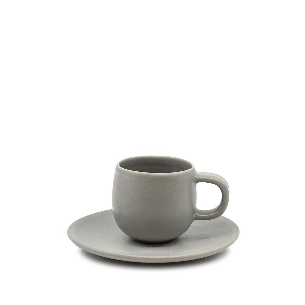 Salt & Pepper Hue Espresso Cup & Saucer Grey by Salt & Pepper Style