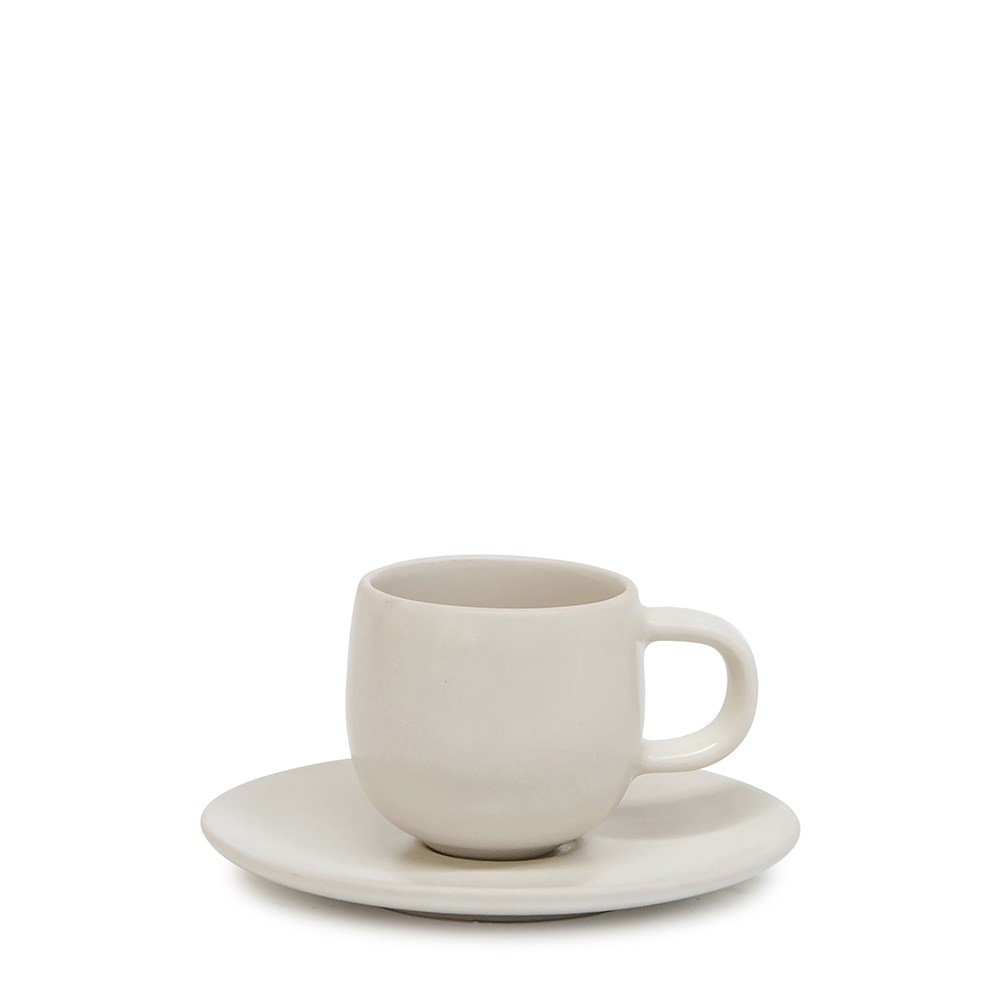 Salt & Pepper Hue Espresso Cup & Saucer Stone by Salt & Pepper Style