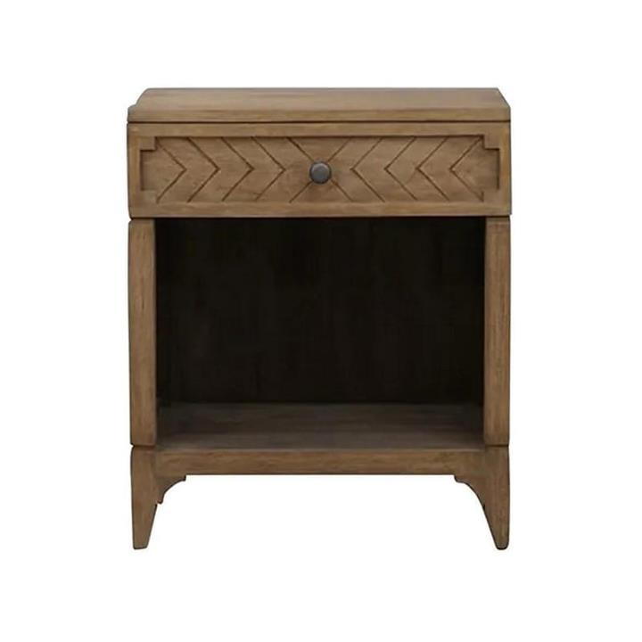 Marise Carved Timber Bedside Table by French Country Collection Style