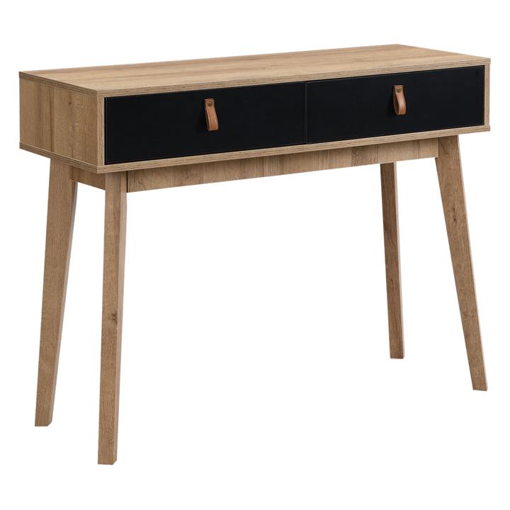 Alexis Console Table in Black/Oak by U.S Designs by U.S Designs Style