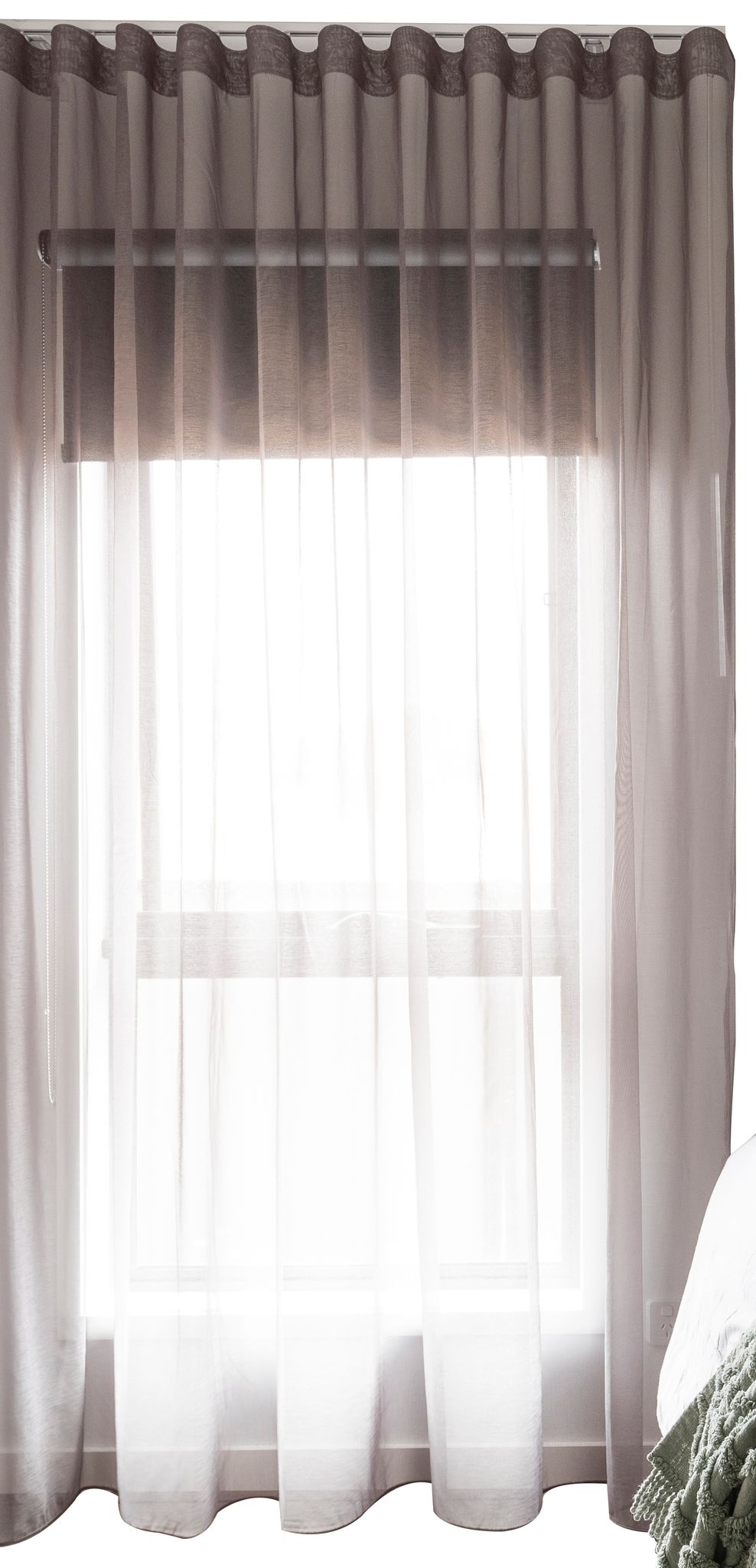 Wave Fold Sheer Curtains + Roller Blind by dollar curtains + blinds
