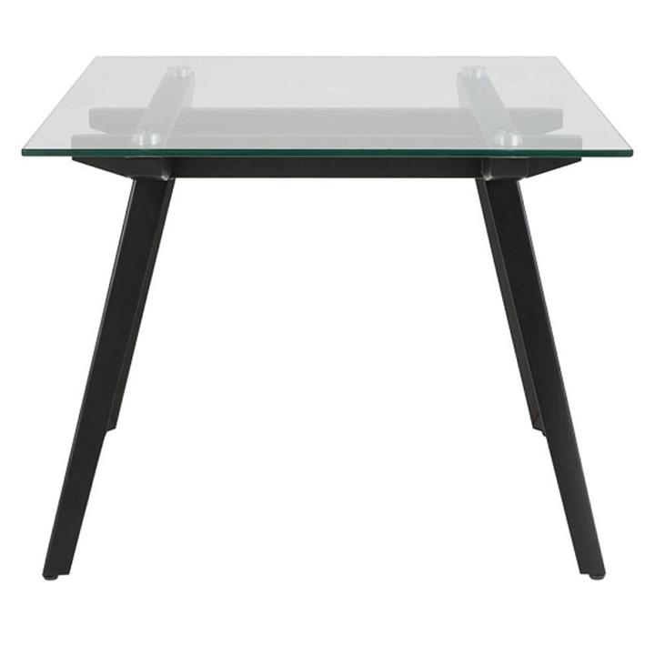 Campbell Glass Top Bedside Table in Clear by Oliff by Oliff Style