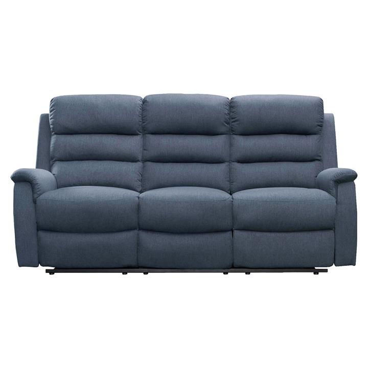 Reno Fabric Recliner Sofa, 3 Seater, Charcoal by Rivendell Furniture Style Sourcebook