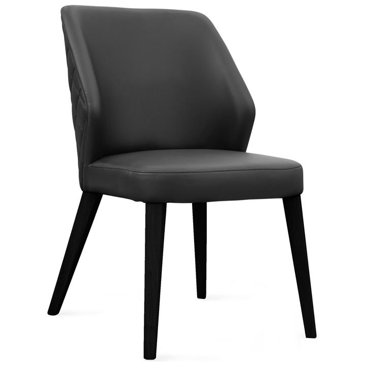 Nyst Leather Dining Chair, Dark Grey by Dodicci Style Sourcebook