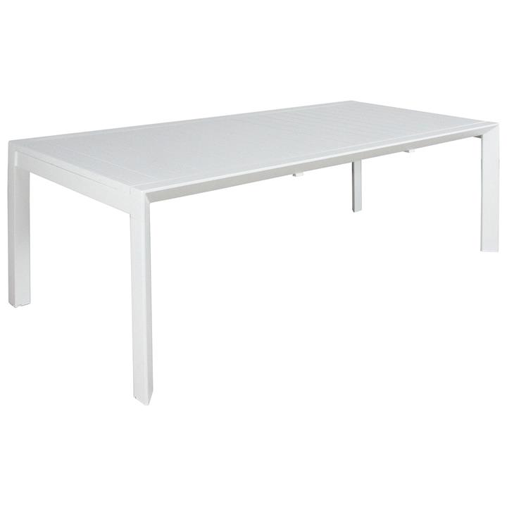 Icarus Aluminium Outdoor Extensible Dining Table, 230345cm, White by