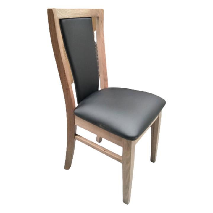 Thirlmere Tasmanian Oak Timber Dining Chair with Upholsterd Back, PU