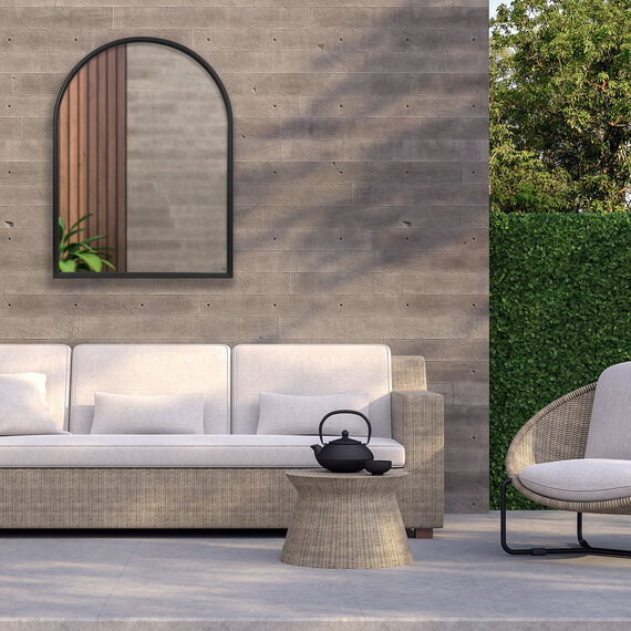 ARCADIA Wall Mirror Black by Freedom by Freedom Style Sourcebook