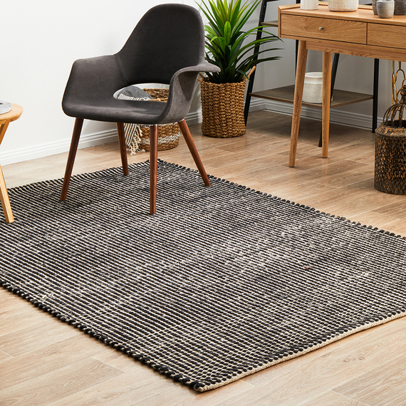 FRIDA Floor Rug Black by Freedom by Freedom Style Sourcebook