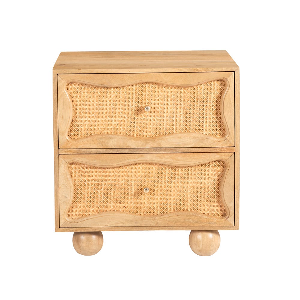 Baxter Bedside Table 2 Drawer by James Lane Style Sourcebook