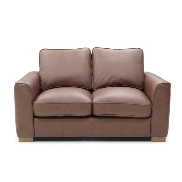 Boston Leather Sofa Darby Chestnut 2 Seater by James Lane Style