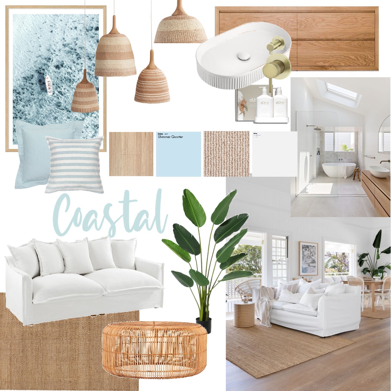 Coastal Interior Design Mood Board by tahliaford - Style Sourcebook