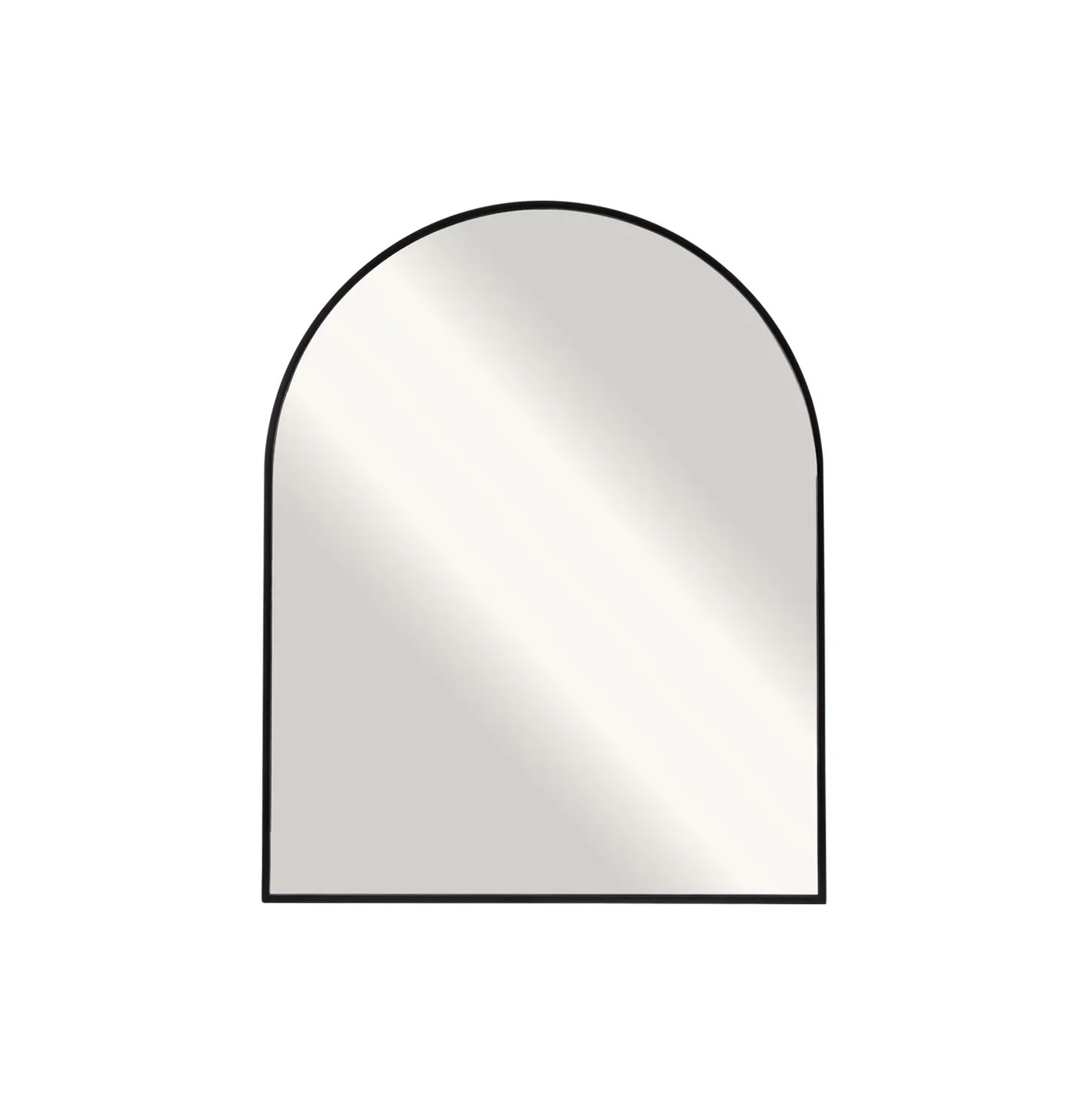 Archie Black Arch Wall Mirror 100cm x 80cm by Luxe Mirrors Style