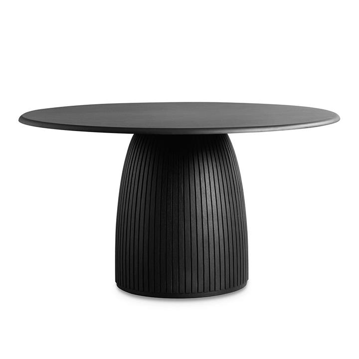 Tonya 1.4m Round Dining Table Full Black by Interior Secrets