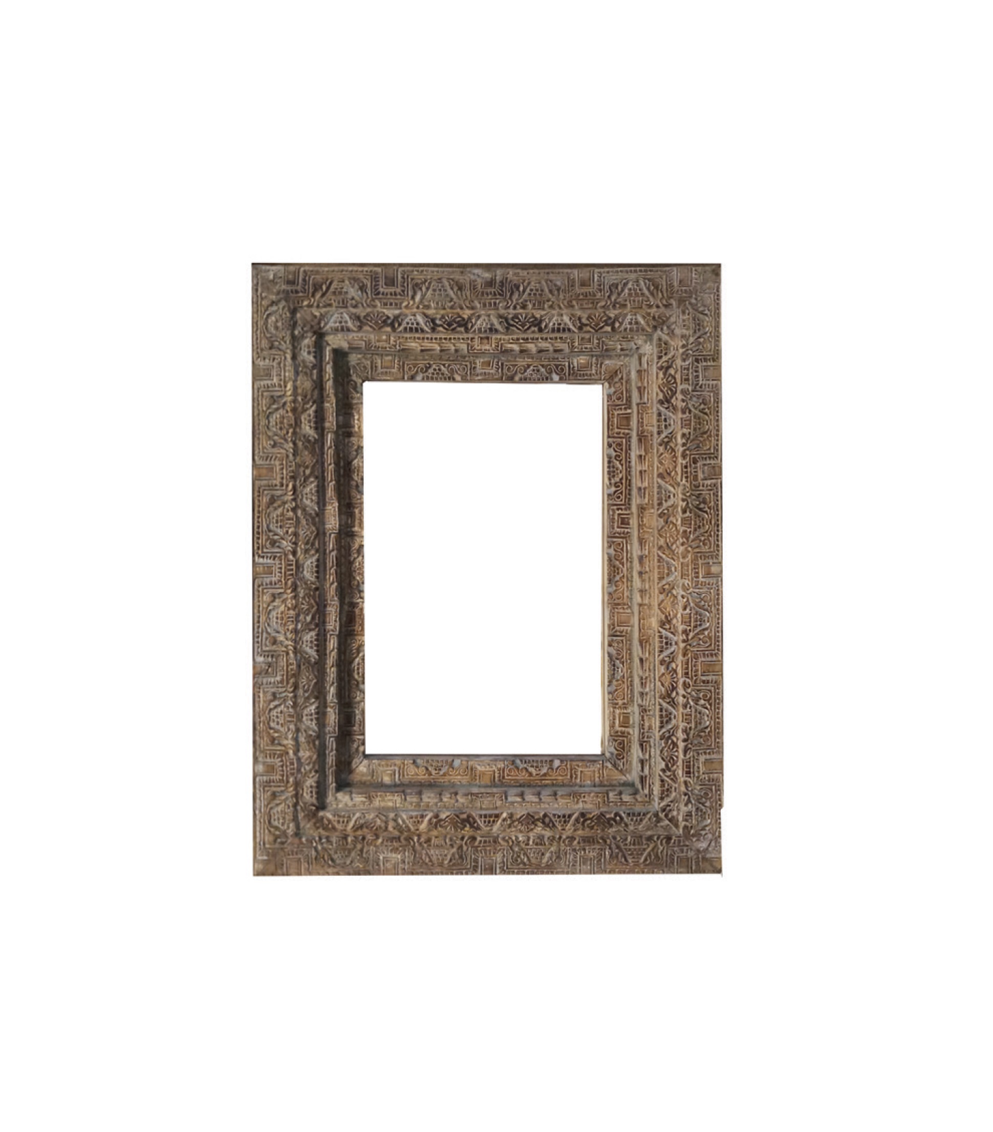 Carved Wooden Frame Mirror 130cm x 120cm by Luxe Mirrors Style Sourcebook