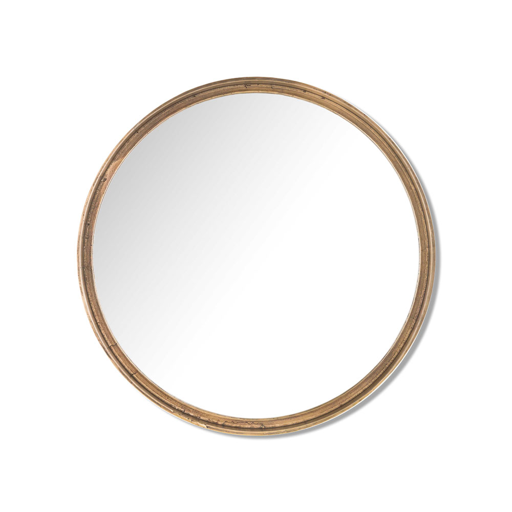 Antique Gold Round Mirror 3 Sizes (60cm / 80cm / 100cm) 600mm Gold