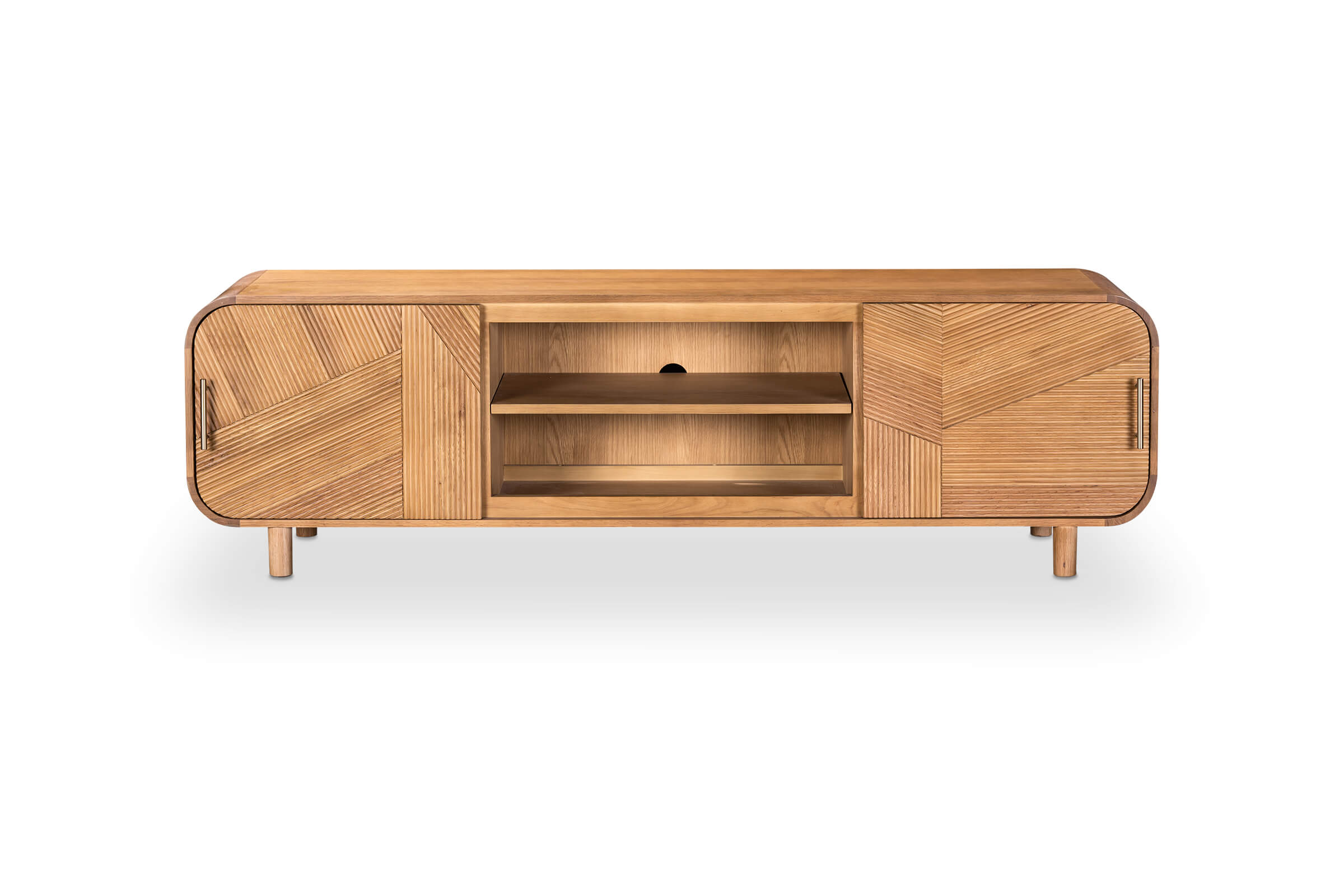 Catalina TV Unit, Oak South Asian Cedar Timber, by Lounge Lovers by