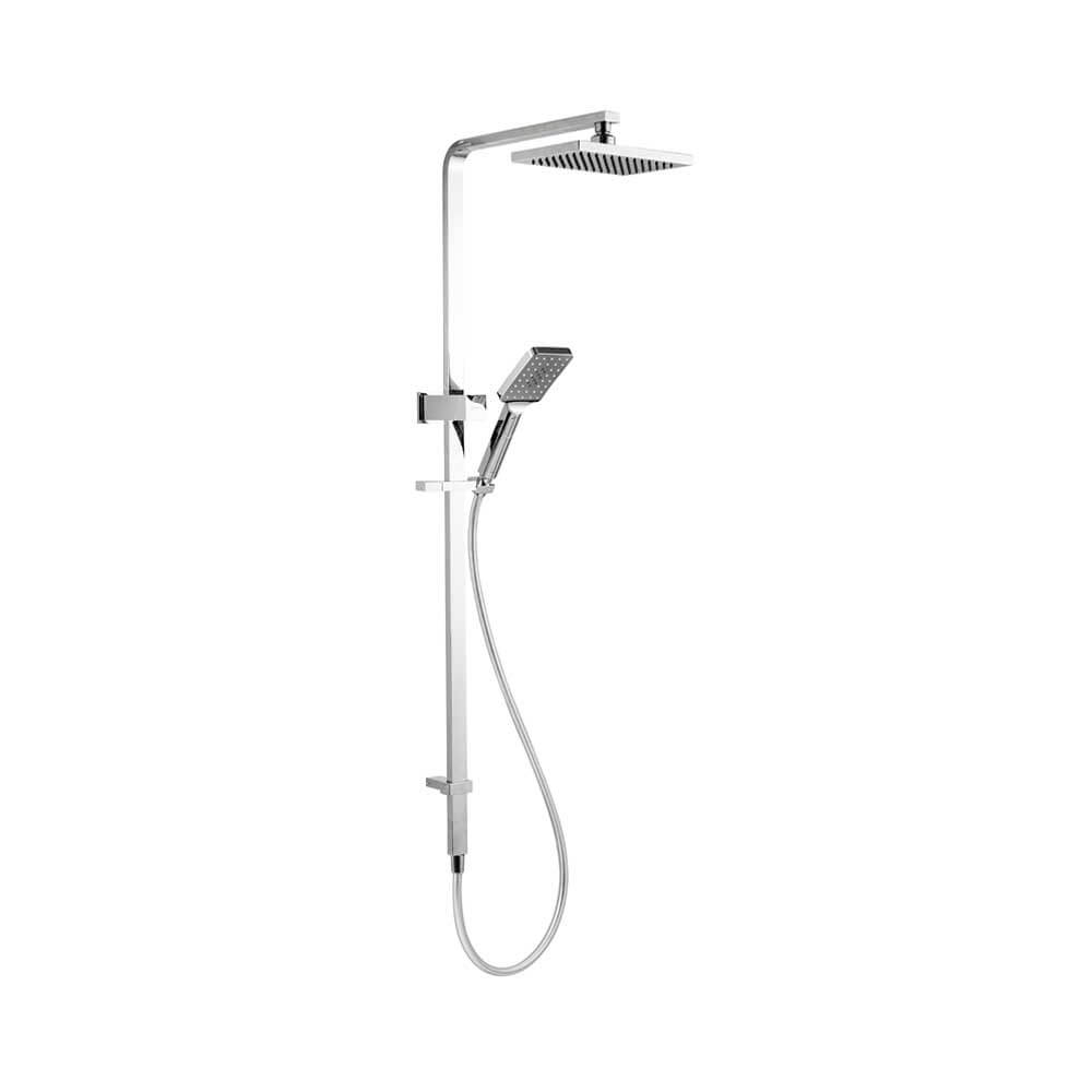 ECO Dual Taya Rain Shower Rail Set Rectangular Chrome by null Style Sourcebook