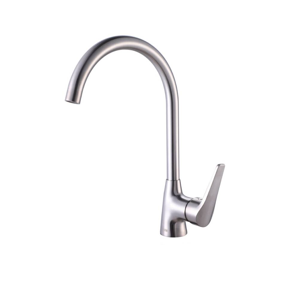 SOHO Solid Brass Sink Mixer Gooseneck Brushed Nickel by null