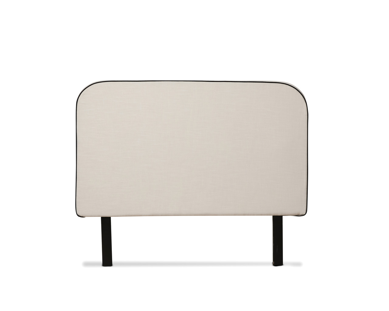 Linen Look Piped Queen Bedhead Natural by Mocka Style Sourcebook