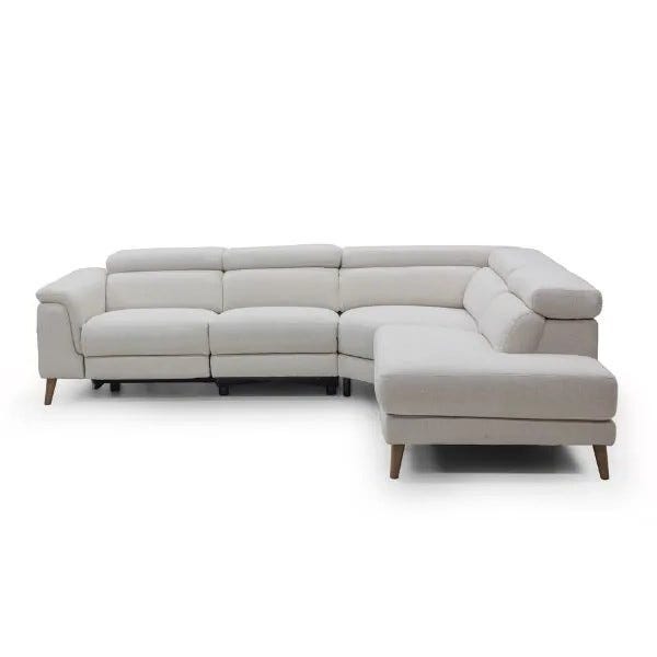 Dylan Orson Almond Corner Sofa with Electric Recliner 5 Seater by