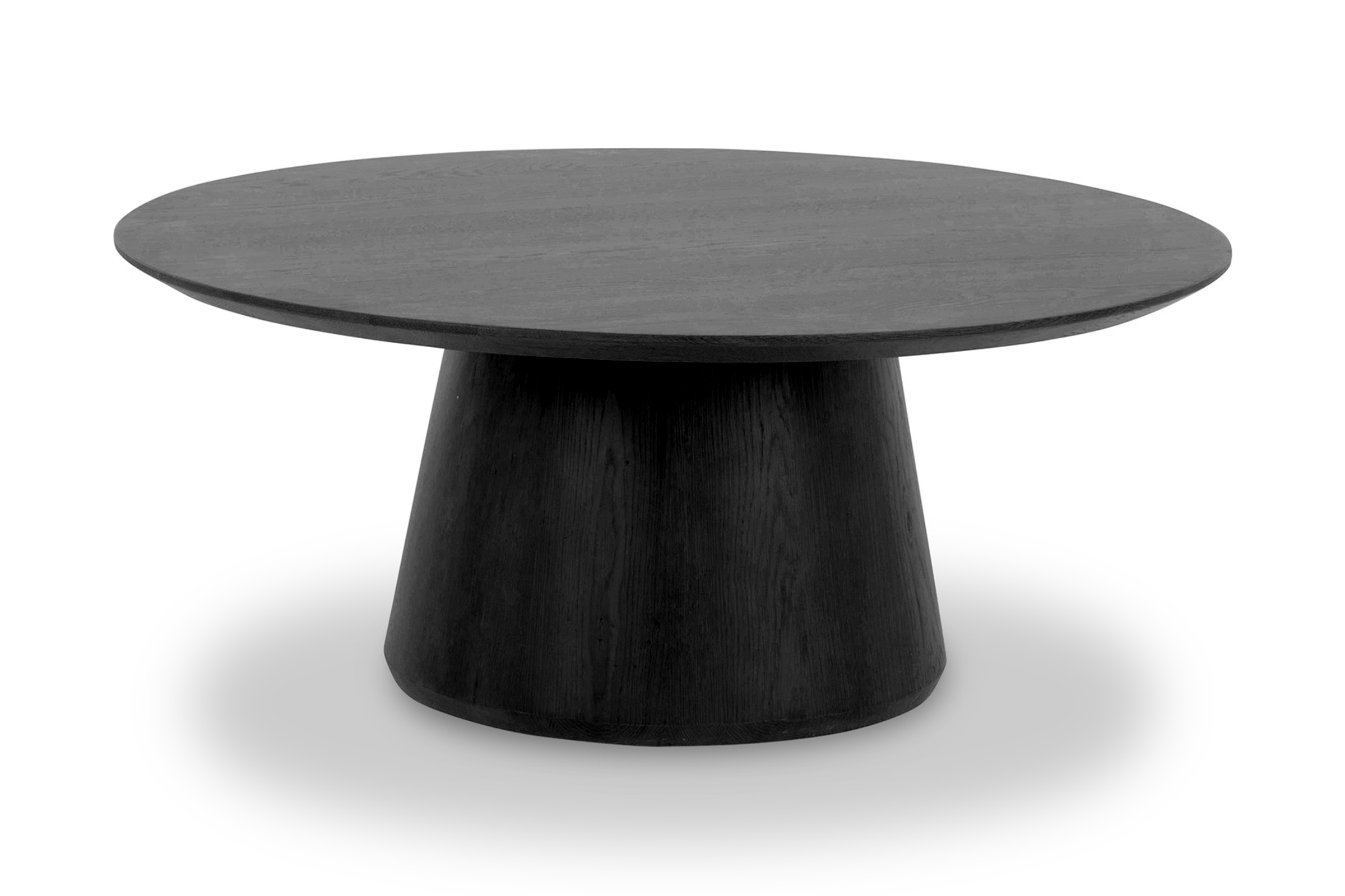 Graze Mushroom High Oak Coffee Table, Black Solid Oak Timber, by Lounge