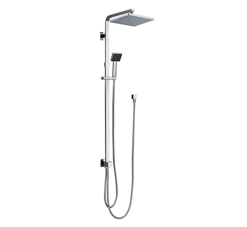 Chao Twin Exposed Rail Shower System 2 Hose Chrome by Modern National
