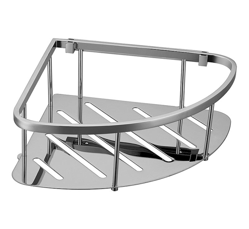 Deluxe Corner Shower Basket Single Shelf Chrome by Modern National