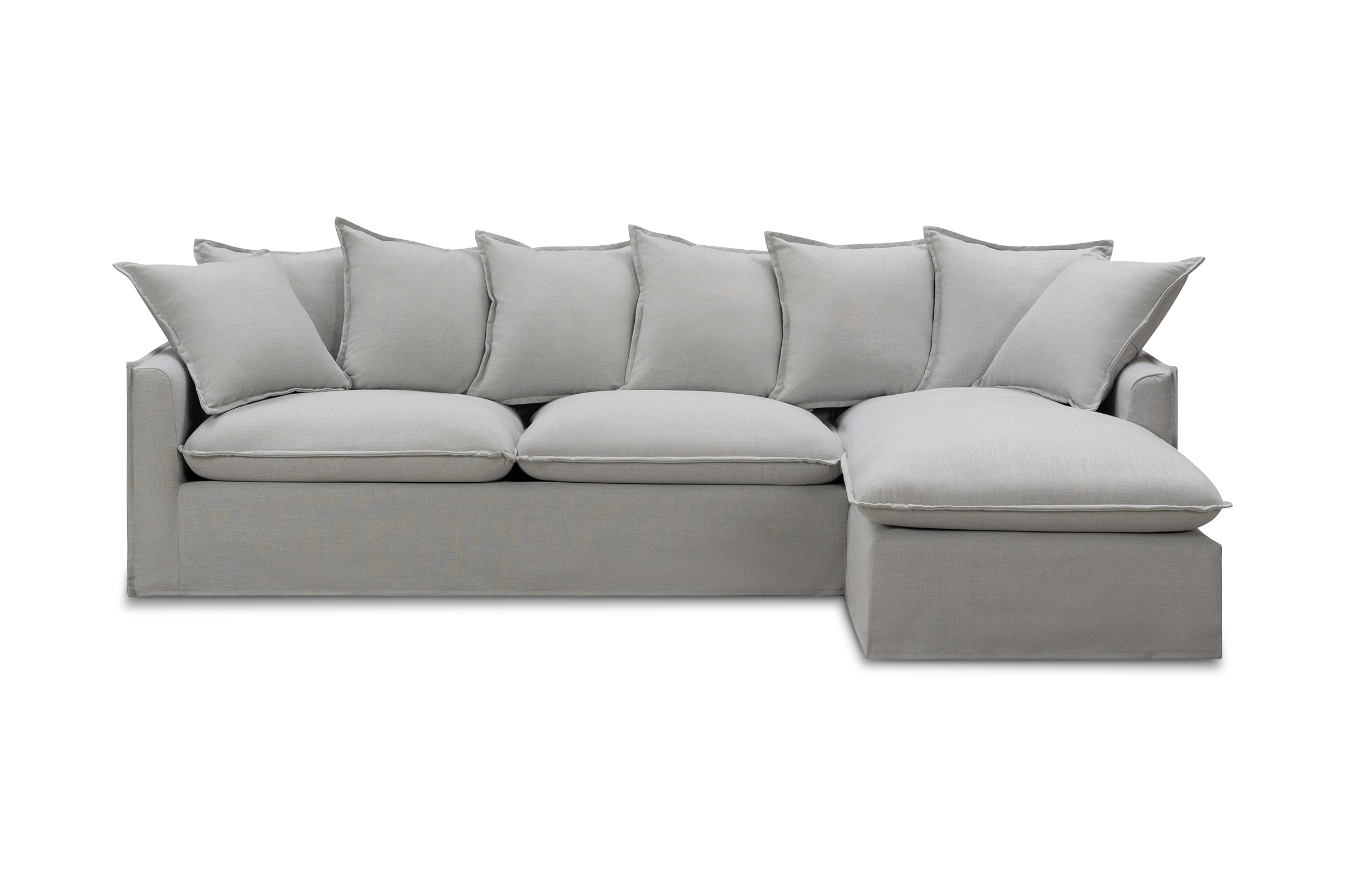 Venice Coastal RightHand Corner Sofa Bed, Grey, by Lounge Lovers by